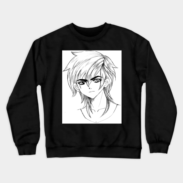 Drawing of handsome boy 2010 Crewneck Sweatshirt by alien3287